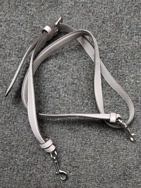 Coach Soft Gray Leather Crossbody Strap